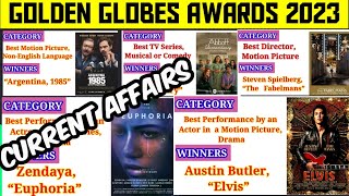 Golden Globes Awards 2023 Current affairs | Awards and Honours 2023 | Awards current affairs