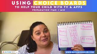 How to use Choice Boards - for kids with Autism