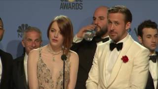 Ryan Gosling, Emma Stone & La La Land - Golden Globes 2017 - Full Backstage Interview