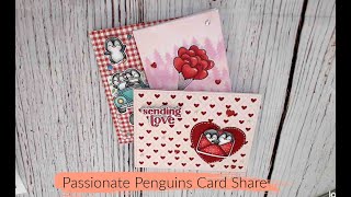 Sunny Studio Passionate Penguins cardshare