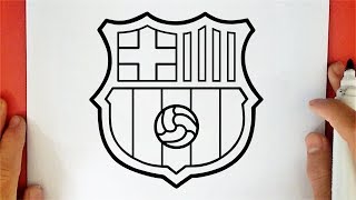 HOW TO DRAW THE FC BARCELONA LOGO