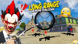Only Long Range Weapon Challenge 🎯 Op 1 Vs 4 Gameplay 🤯 Free Fire