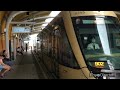 新北捷運安坑輕軌列車 往十四張 陽光運動公園站 進站