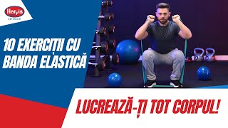 TOP 10 Exercitii cu Banda Elastica pentru Fese, Brate si Spate