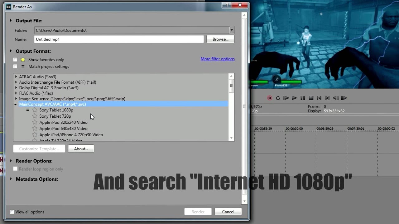 Best Render Settings For Sony Vegas