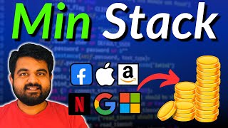 Min Stack: 155 - stack technical interview question @ google, apple, amazon, meta, microsoft