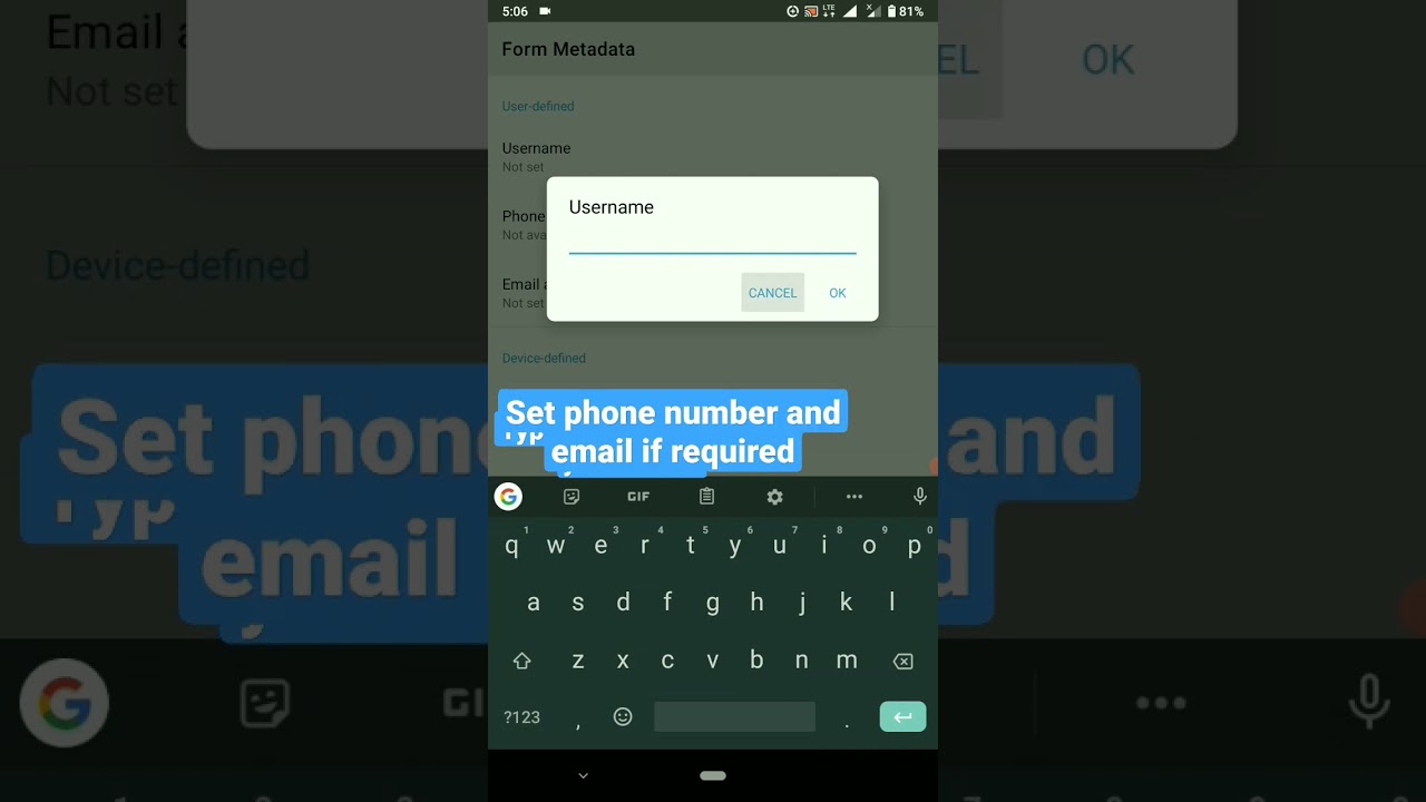 Set Up User S Metadata In Kobocollect Youtube