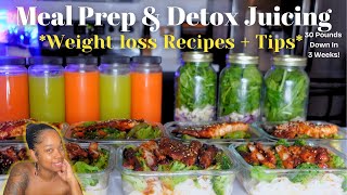 Meal Prepping + Juicing For Weight loss