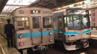 ［新旧並び‼️同時発車‼️］名市交 鶴舞線3000形 3120H(赤池行き)、N3000形 N3106H(上小田井止まり）上小田井駅 同時発車‼️