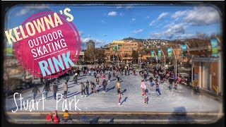 Outdoor Skating at Stuart Park In Kelowna, British Columbia,  Canada