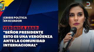 Ecuador: Verónica Abad vuelve a sus funciones de vicepresidenta de la república - DNews