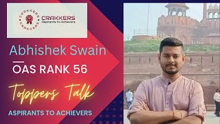 OAS EXAM| OAS TOPPER ABHISHEK SWAIN| Rank 56| Oas strategy