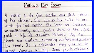 Mother's Day Essay in English || @EssentialEssayWriting || Essay on Mother's Day