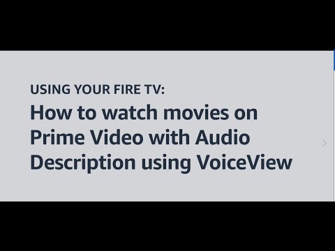 Watch movies on Prime Video with audio description with VoiceView