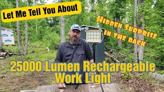 25,000 Lumen Solar Work Light Review 🔦 Jercoda Jobsite Tripod Light w/ Battery Backup!
