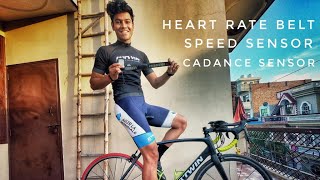 How to use cycling home trainer with speed,cadence & heart rate sensor || Strava