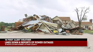 National Weather Service says E-2 tornado touched down in Ottawa County
