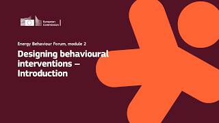 Module 2: Designing behavioural interventions – Introduction
