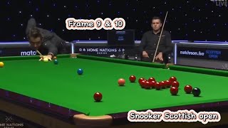 Ronnie O’Sullivan Vs Mark Selby ( frame 9 \u0026 10). Snooker Scottish open.