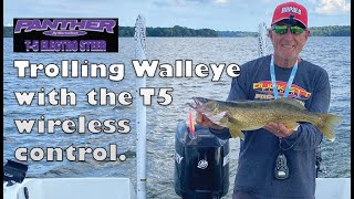 T5 Panther remote trolling motor steering for Walleye.