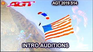 INTRO  Terry Crews Sky Diving America's Got Talent 2019  - AGT season 14 Auditions