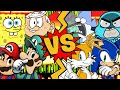 M.U.G.E.N Battles | Mario/Luigi/SpongeBob/Lincoln Loud VS Sonic/Tails/Gumball/Mordecai