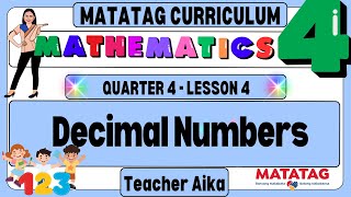 Matatag Math 4 Grade 4 Quarter 4 Lesson 6 Conversion Of Decimals To