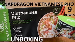 Unboxing Snapdragon Vietnamese Pho Authentic Pho Broth With Rice Noodles 9 Bowl Box