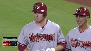 ARI@MIA: Trumbo singles to left, scoring Inciarte