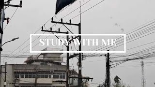 STUDY WITH ME 1 HOUR (Original Sound) | Rainy day 🌧 😴