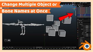 Rename Multiple Object or Bone Names at Once | Blender Tutorial