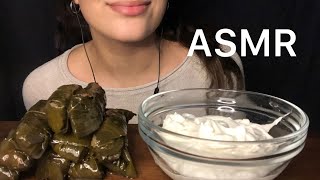 ASMR | GRAPE LEAVES/SARMA/DOLMA/YAPRAK, JUICY AND SOFT [NO TALKING] | NANI EATS