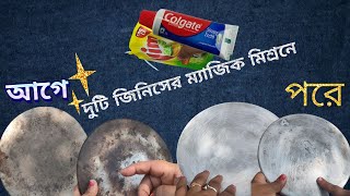 মাত্র কয়েক মিনিটে কালো কুচকুচে লোহার  তাওয়া পরিষ্কার করার সহজ পদ্ধতি/Tawa Clean tips/kitchen tips