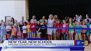 Ashland Elementary School ribbon-cutting celebrating 2 schools coming together