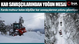 2 Metreyi Bulan Karda Kar Savaşçılarından Yoğun Mesai