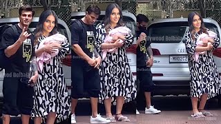 Bipasha Basu With Baby Girl Discharged From Hospital With Husband Karan Singh Grover