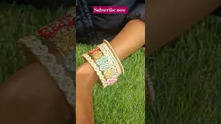 Fancy Bridal Chudi Set 💥#ytshorts #shorts #youtubeshorts #threadbangles #bangleset #bridalchura