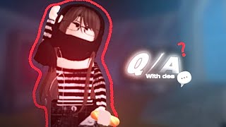 Q/A with me💬  (Flee the facility Roblox check desc)