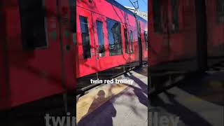 twin red trolley @12th and Imperial Station #sdmts #California #orangeline #blueline