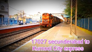 17027 secunderabad curnool City express with twins aclo speedy action train 5 minutes delay