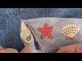 나홀로 프랑스자수 no. 45 바다생물 에코백만들기 shellfish ecoback embroidery 입체자수