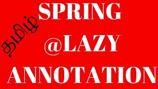 @LAZY ANNOTATION ECLIPSE DEMO SPRING