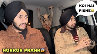 HORROR PRANK ON ME😱CAR CH BHOOT AAGYI😳koi haiga pishe😡PRANK GONE WRONG