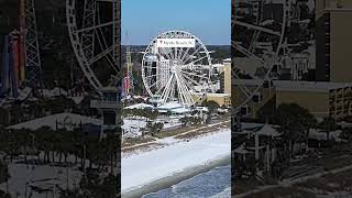 A rare sight for Myrtle Beach — a snow day! ❄️✨ Can you believe it?