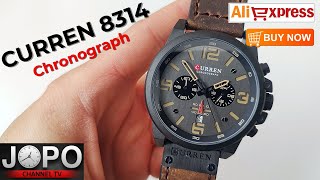 CURREN M8314 Military Chronograph Watch│Curren Watch Review│Subtitles