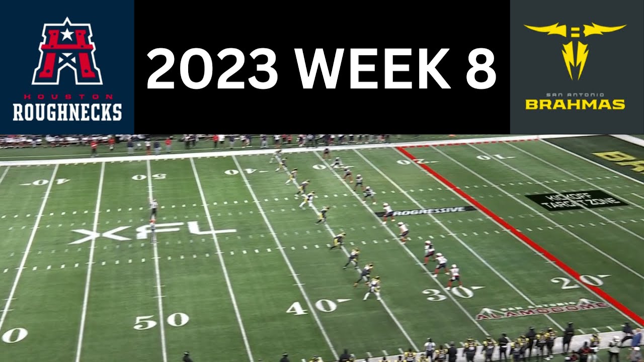 FULL XFL 2023 Week 8 Houston Roughnecks VS San Antonio Brahmas - YouTube