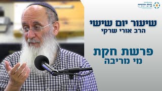 פרשת חקת | מי מריבה – הרב אורי שרקי