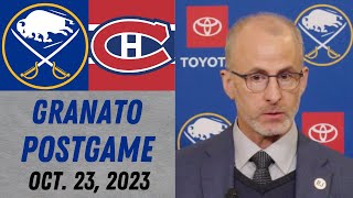 Don Granato Postgame Interview vs Montreal Canadiens (10/23/2023)