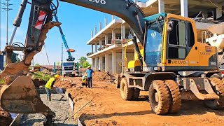 MÁY XÚC TRIỆU VIEWS CÁC LOẠI ĐÀO MÓNG, ĐỔ BÊ TÔNG, VUỐT TALUY ĐIÊU LUYỆN | EXCAVATOR | HUU KHOAI TV