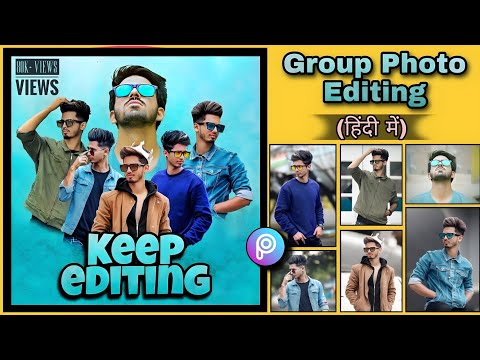 Group photo editing in Picsart | Multi-photo collage editing tutorial